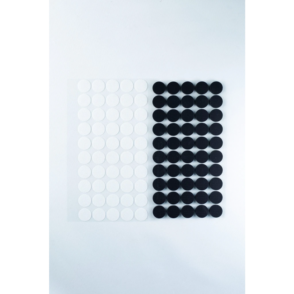 Includes two sticker sheets—one with white dots, one with black dots—in a grid pattern. Designed for use with the Self-healing Injection Port & Air Vent Filter-3M set-up.
