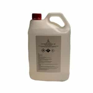 Isopropyl alcohol 70% - 5 Litre (Collection only) container with a red cap and warning labels on the front.