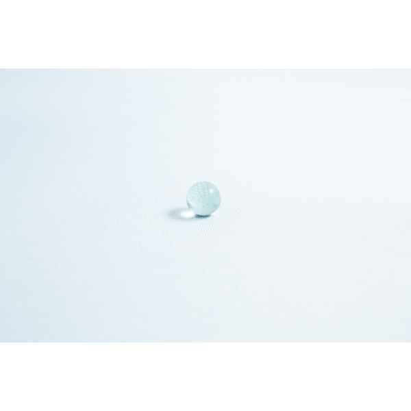 A single Mycology Ball Kilner jar with injection port and air vent (1L, genuine, autoclavable) rests on a plain white surface under soft lighting, highlighting its clarity.