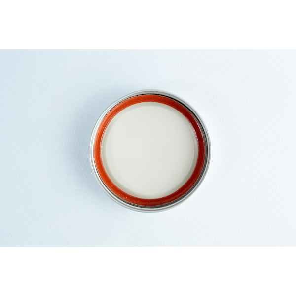 The Self-healing injection port & Air Vent Filter-3M is a metal jar lid with a red rubber seal, self-healing injection port, and air filter vent, shown from above on a white background.