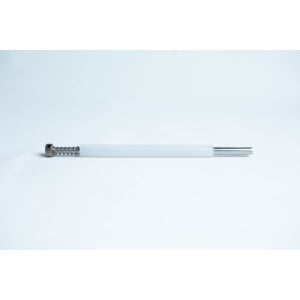 A single pen ink refill with a white barrel and metal tip on a plain white background.