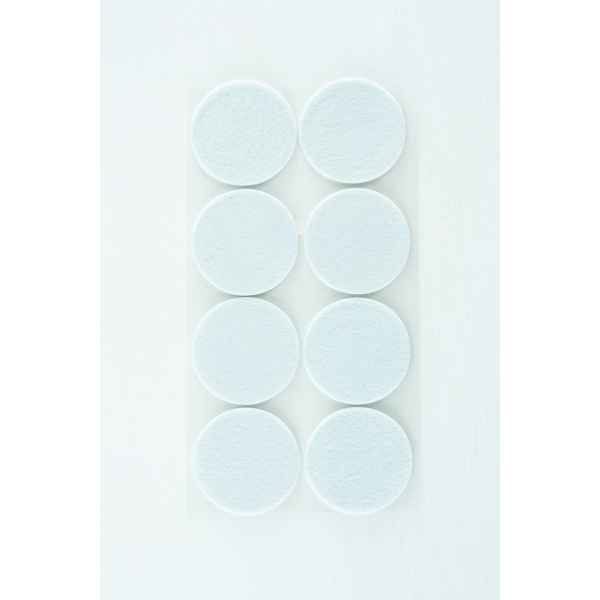 Eight white circular pads arranged in two columns on a white background.