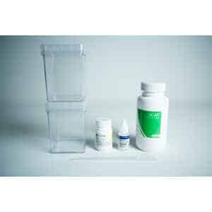 The Plant Cell Tissue Culture Starter Kit includes two clear plastic containers, bottles labelled AGAR, and small dropper bottles with a plastic pipette.